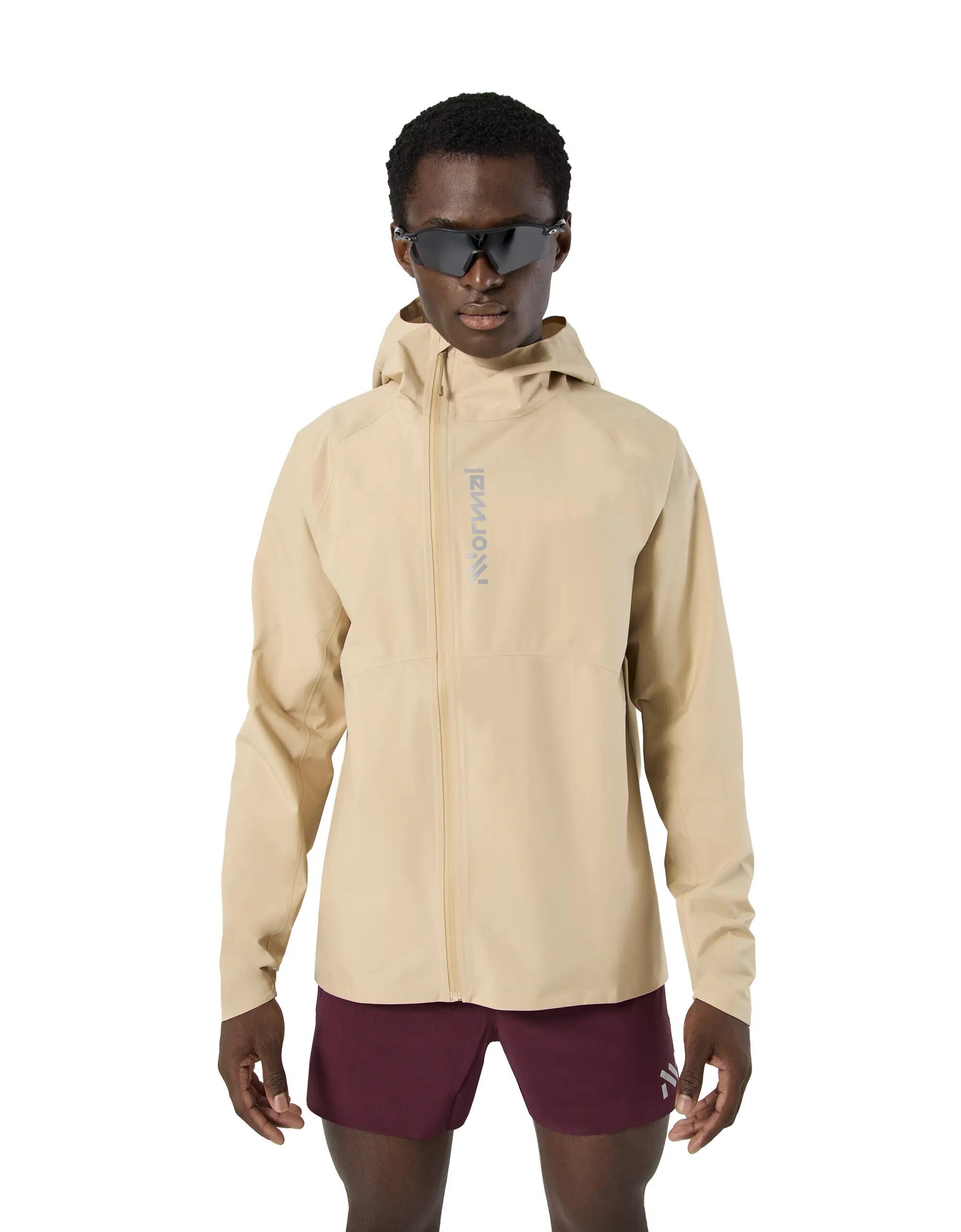 NNormal Trail Rain Jacket Herren – Wasserdichte Trailrunning-Jacke – Beige 4/4
