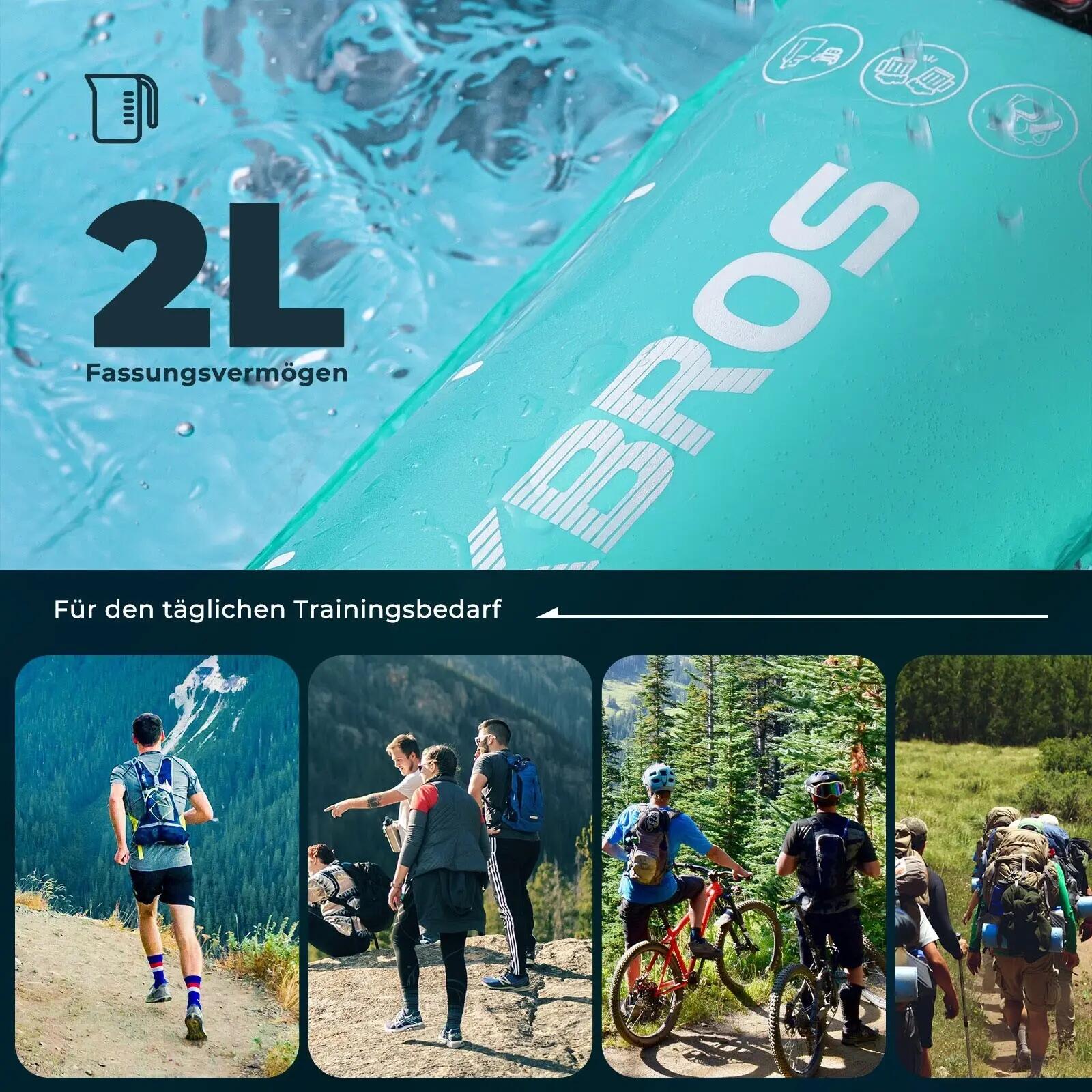 ROCKBROS Outdoor Trinkblase mit Schlauch Wasserblase Trinkbeute 6/6