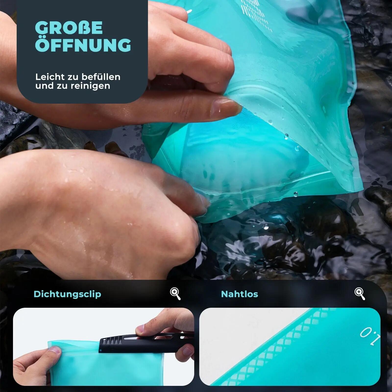ROCKBROS Outdoor Trinkblase mit Schlauch Wasserblase Trinkbeute 3/6