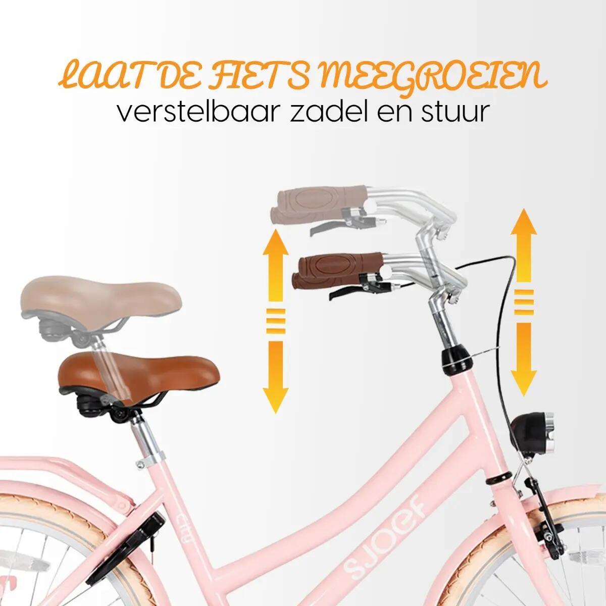 SJOEF City Meisjesfiets 26 inch - 10-14 jaar - Roze 3/7