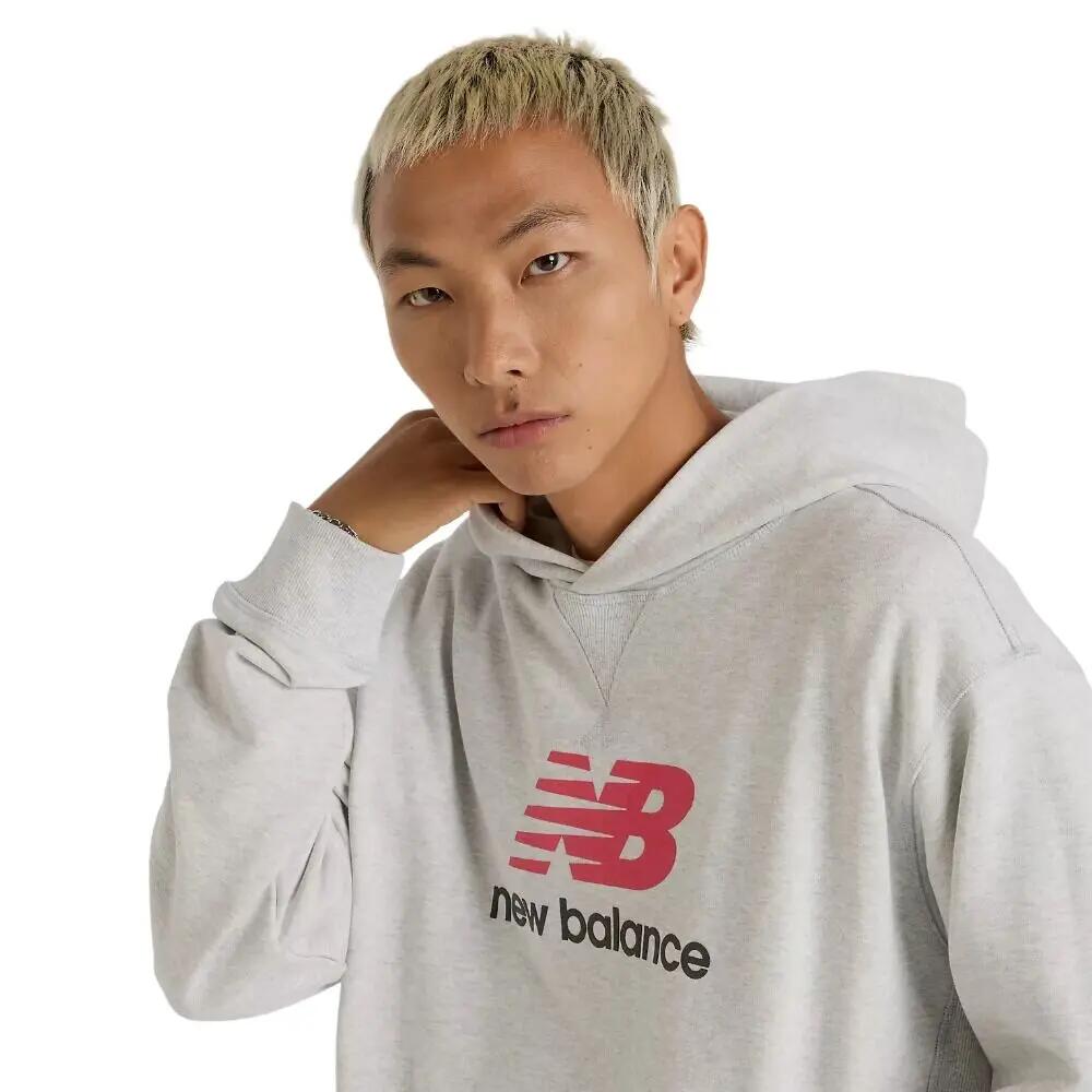 Sudadera Con Capucha Gris New Balance Athletics French Terry Logo Hoodie Ash He 3/5