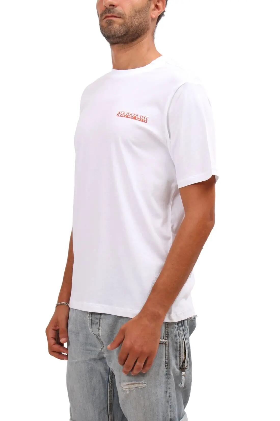 T-shirt - sportswear - Homem - Relaxed, impressão logo - Senar - Branco 3/4