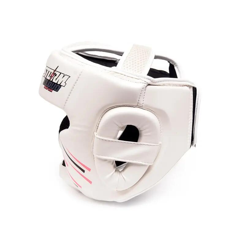 Capacete de boxe StormCloud StarFall branco/rosa tamanho P/M 6/7
