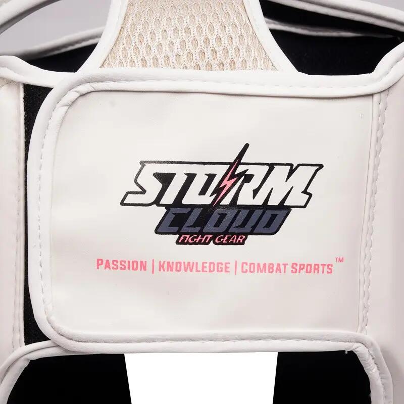 Capacete de boxe StormCloud StarFall branco/rosa tamanho P/M 4/7