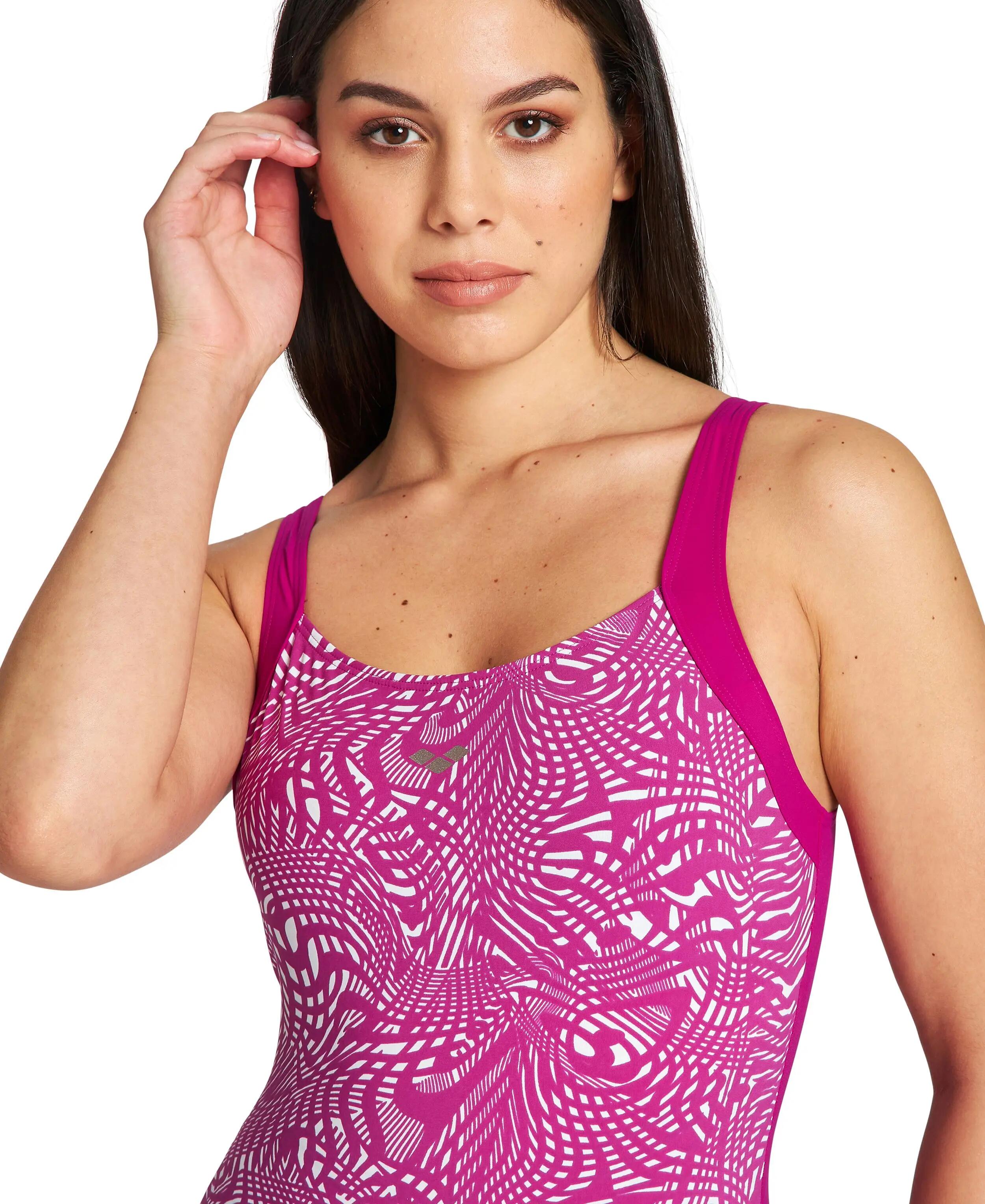 ARENA STROJE PŁYWACKIE WOMEN'S CLARA ONE PIECE GRAPE VIOLET MULTI 004129/900 D36 3/5