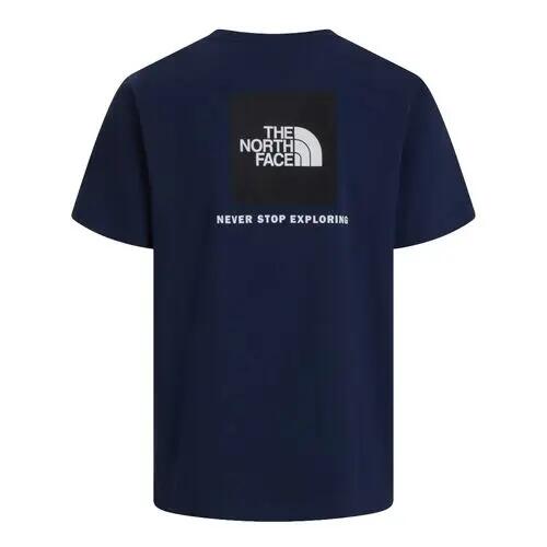 Camiseta Azul The North Face recta NSE Box Evolution Summit Navy con Cuadro Nev 5/5