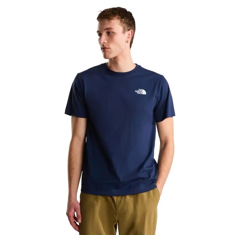 Camiseta Azul The North Face recta NSE Box Evolution Summit Navy con Cuadro Nev 4/5