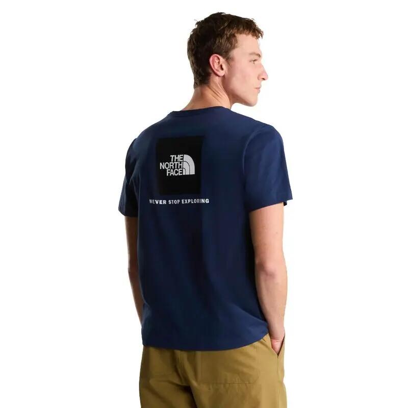 Camiseta Azul The North Face recta NSE Box Evolution Summit Navy con Cuadro Nev 3/5