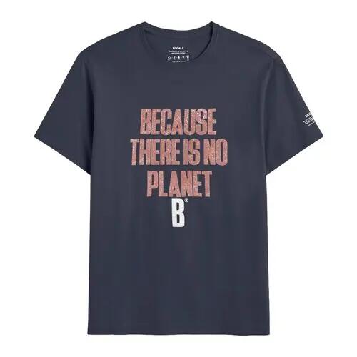Camiseta Azul Ecoalf Min T-Shirt Man Deep Navy Cómoda y Versátil de Corte Regul 4/4