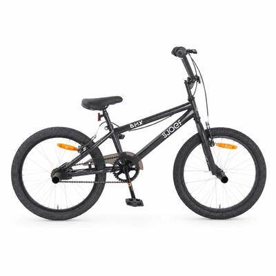 Bmx 20 inch - freestyle fiets met stuntpegs - v-brake voor en achter - mat zwart