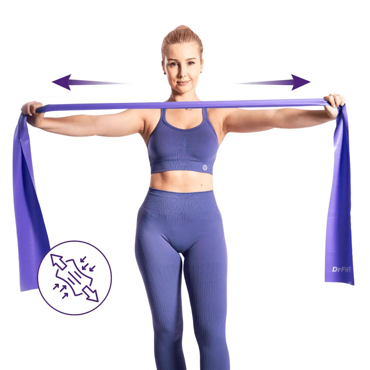 Unisex Taśma Oporowa Fitness Rehabilitacja Lateksowa do Ćwiczeń DrFit 4/5