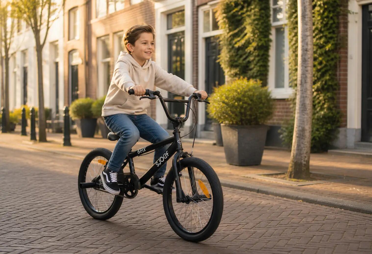 SJOEF BMX 20 inch - Mat Zwart 7/7