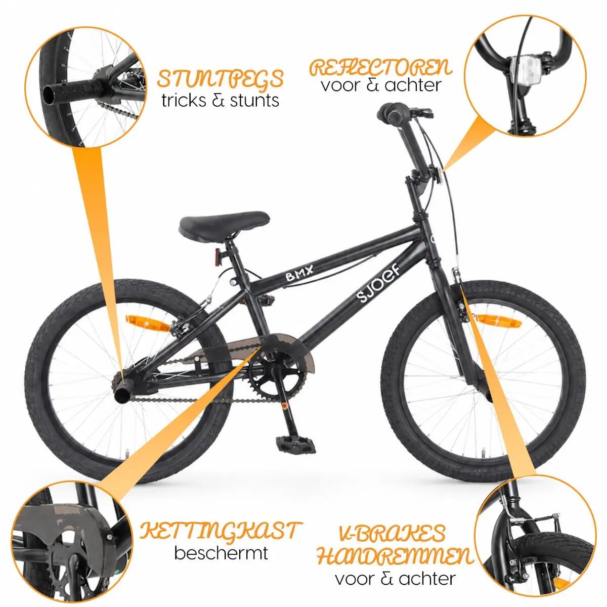 SJOEF BMX 20 inch - Mat Zwart 4/7