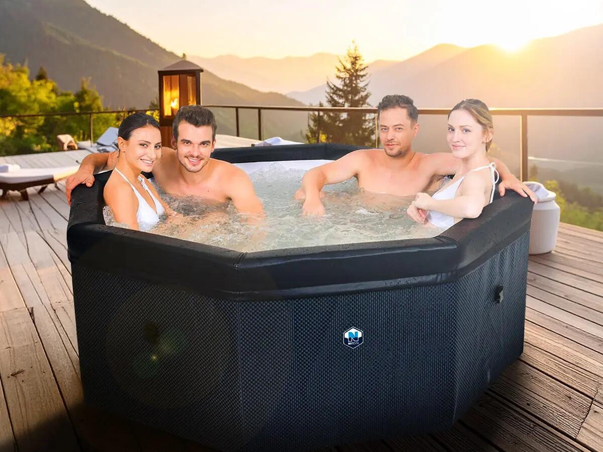 Spa portable  semi-rigide Octopus octogonal Bulles 4-6 places + 3 cartouches 2/2