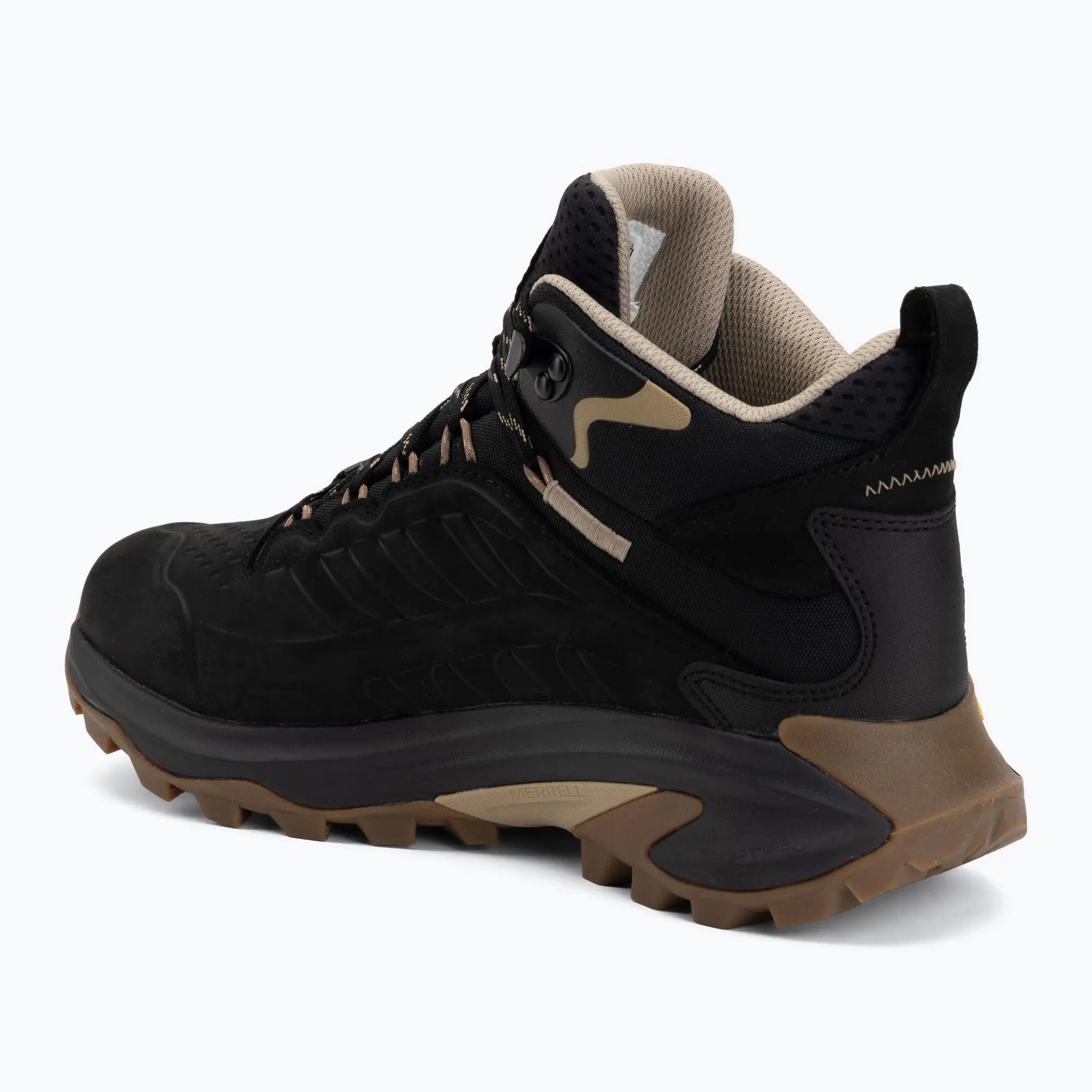 Dames wandelschoenen Merrell Maob Speed 2 Leather Mid Zwart 3/7