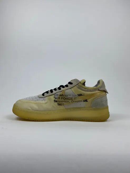 Reconditionné NIKExOFF-WHITE Baskets Homme, Air Force 1, Jaune Très Bon État 4/4