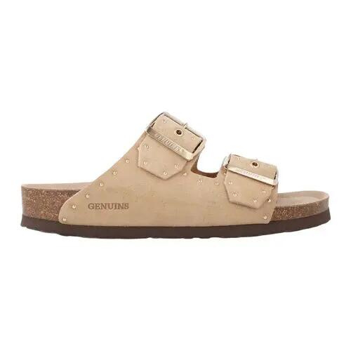 Sandalias Beige Genuins Honolulu Lead Almond Velour de Estilo Casual con Hebill 5/5