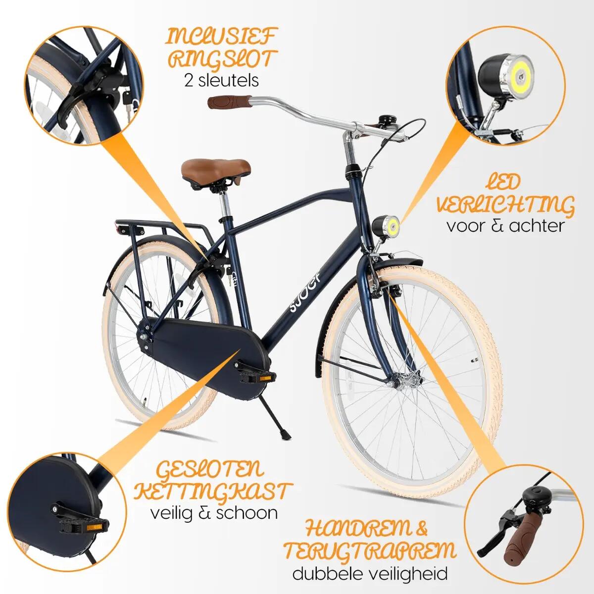 SJOEF City Jongensfiets 24 inch - Mat Blauw 4/7