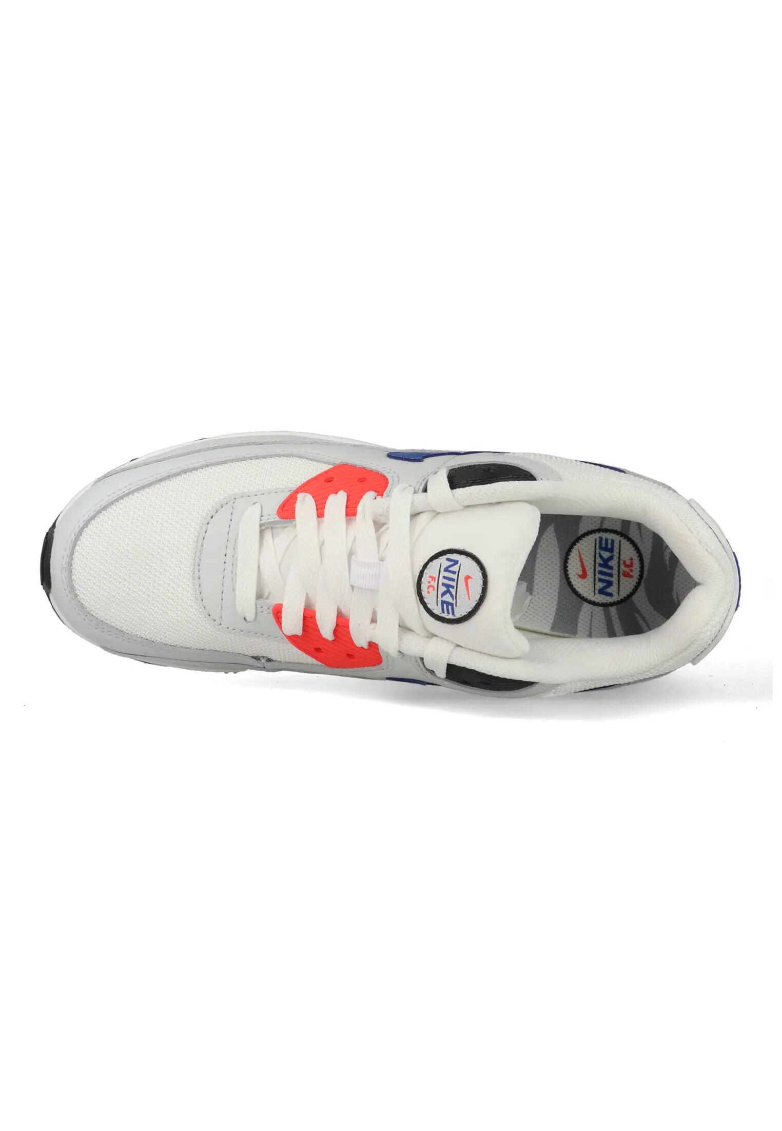 Nike Air Max 90 SE GS "White Dust Bright Crimson Game Royal" Blanc / Gris-37.5 3/5