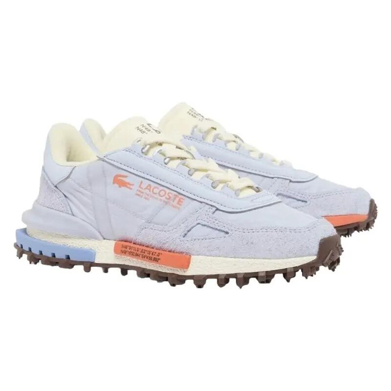 Zapatillas Lacoste Azules Elite Active Mujer Light Blue Orange Originales y Lig 3/4