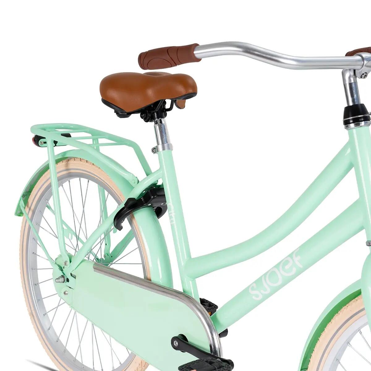 City Meisjesfiets 22 inch - Kinderfiets 7-9 jaar - Fiets met Verlichting - Groen 9/11