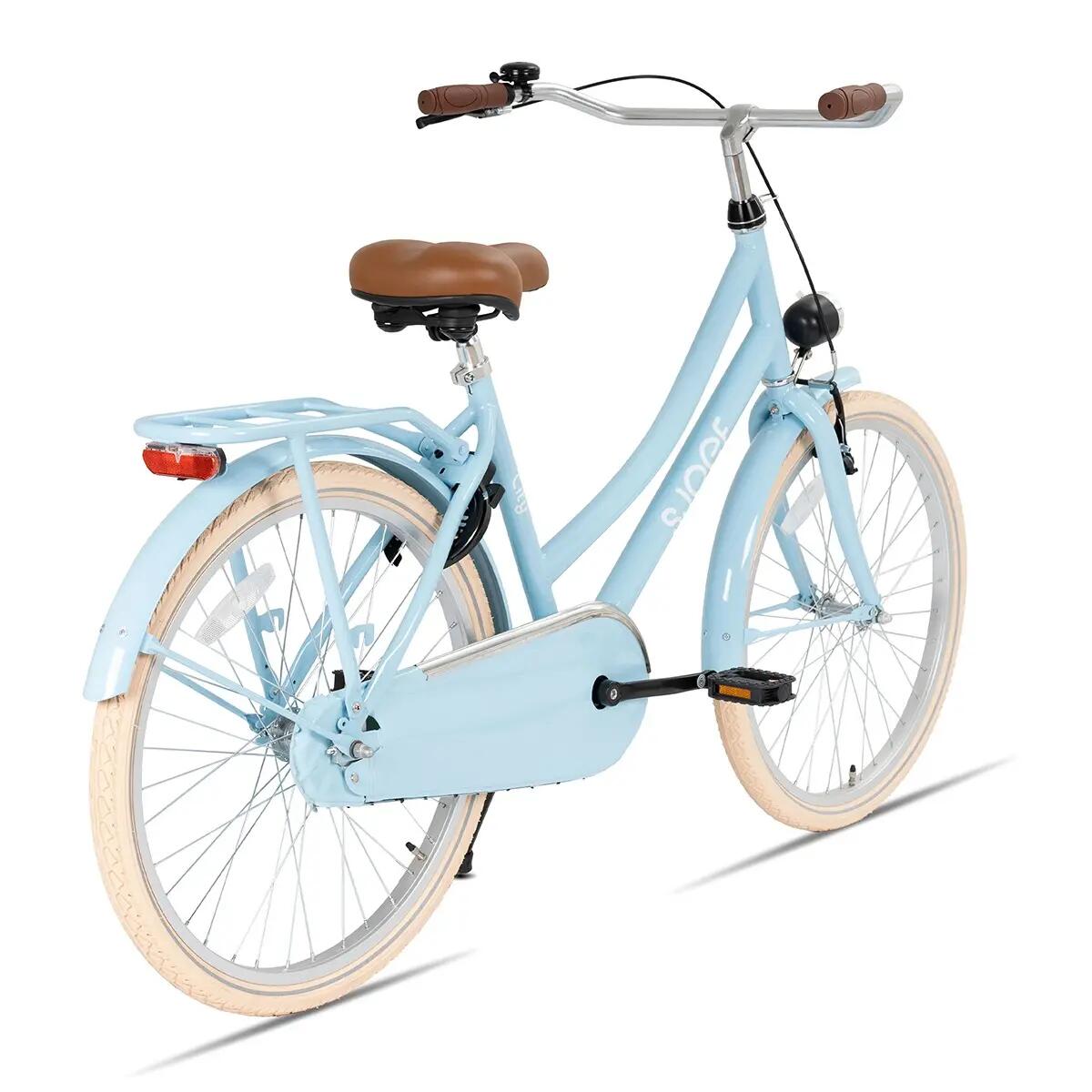 City Meisjesfiets 26 inch - Kinderfiets 10-14 jaar - Fiets & Verlichting - Blauw 10/11