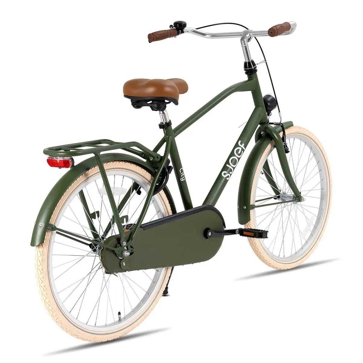 SJOEF City Jongensfiets 22 inch - Army Green 6/7