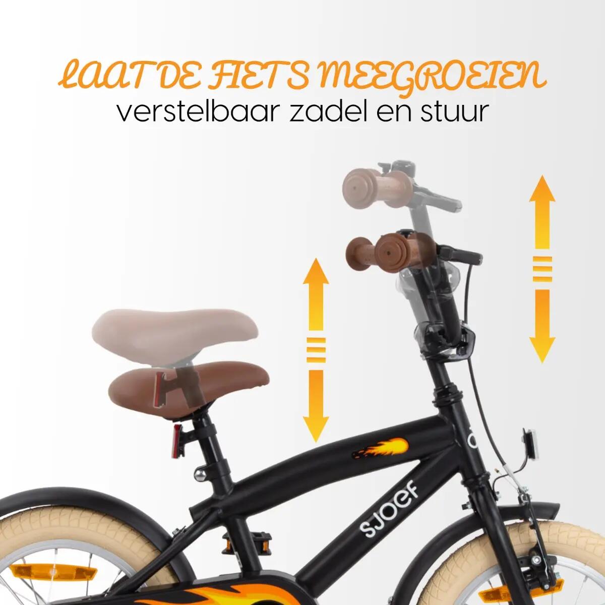 SJOEF Cruise Jongensfiets 20 inch - Mat Zwart 3/7