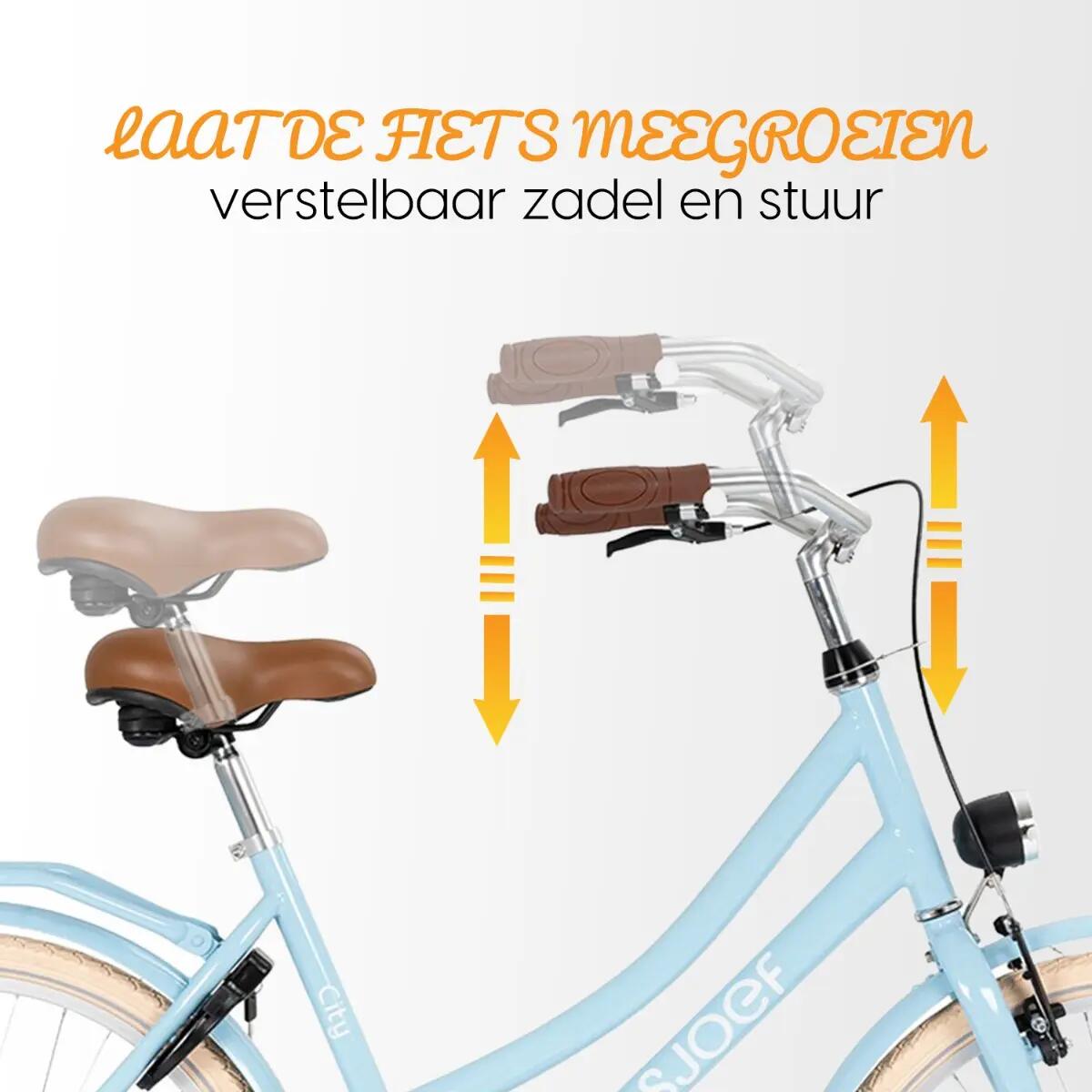 City Meisjesfiets 26 inch - Kinderfiets 10-14 jaar - Fiets & Verlichting – Blauw 5/11