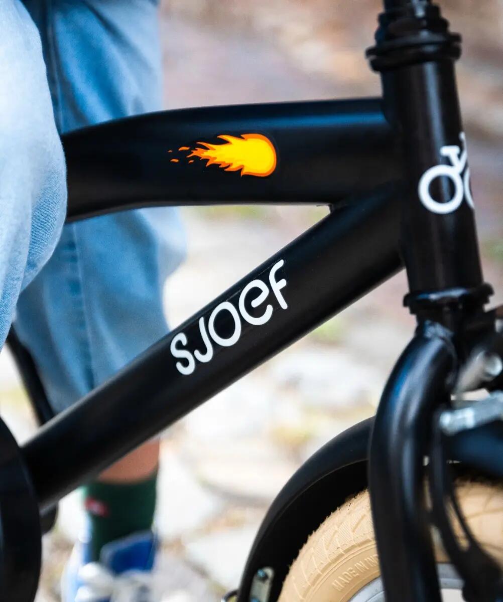 SJOEF Cruise Jongensfiets 14 inch - Mat Zwart 7/7