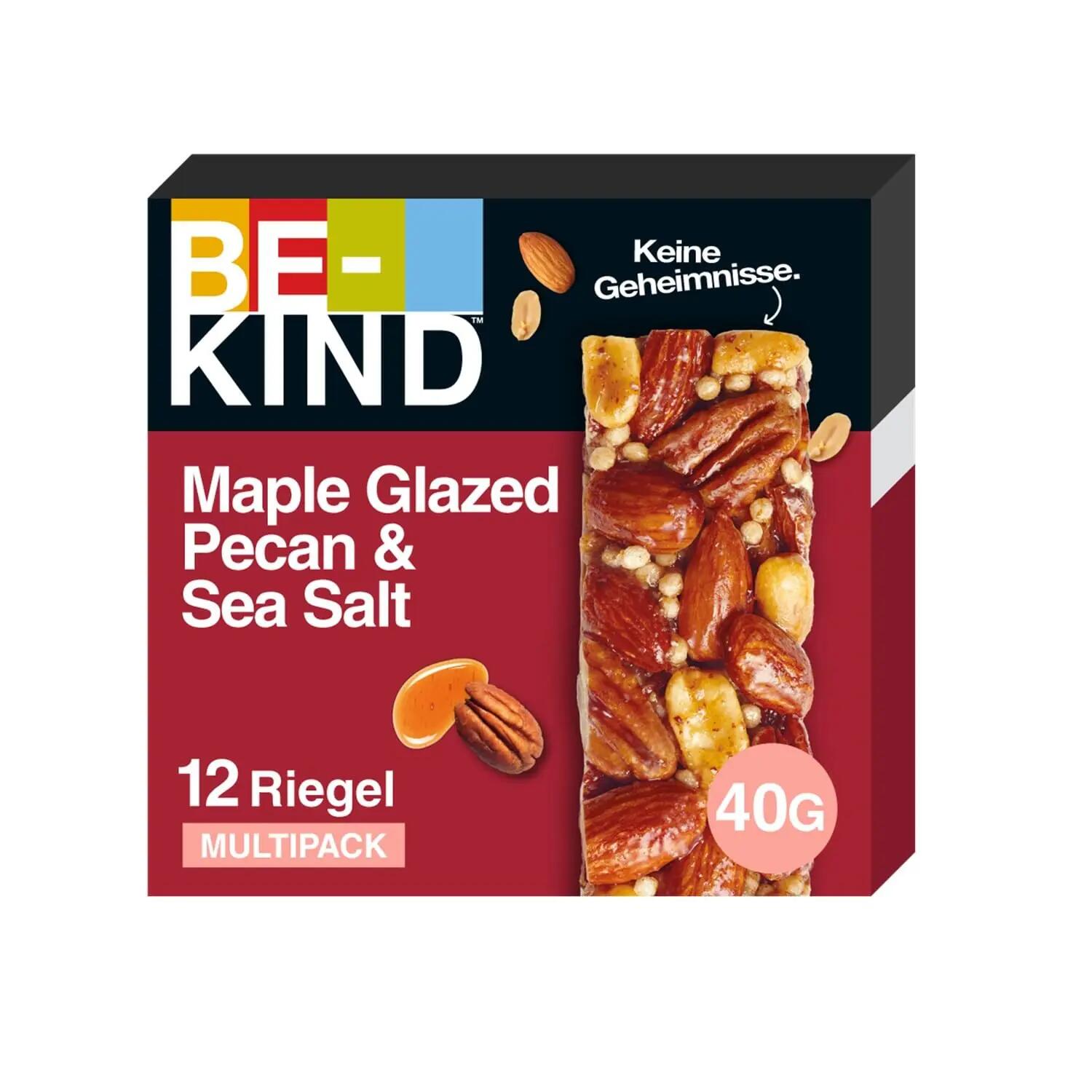 BE-KIND Maple Glazed Pecan & SeaSalt 3x 12x40g für unterwegs & Training 2/7