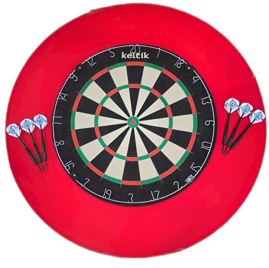 Keltik Ravencore dartbordset met surround en steeltip-darts