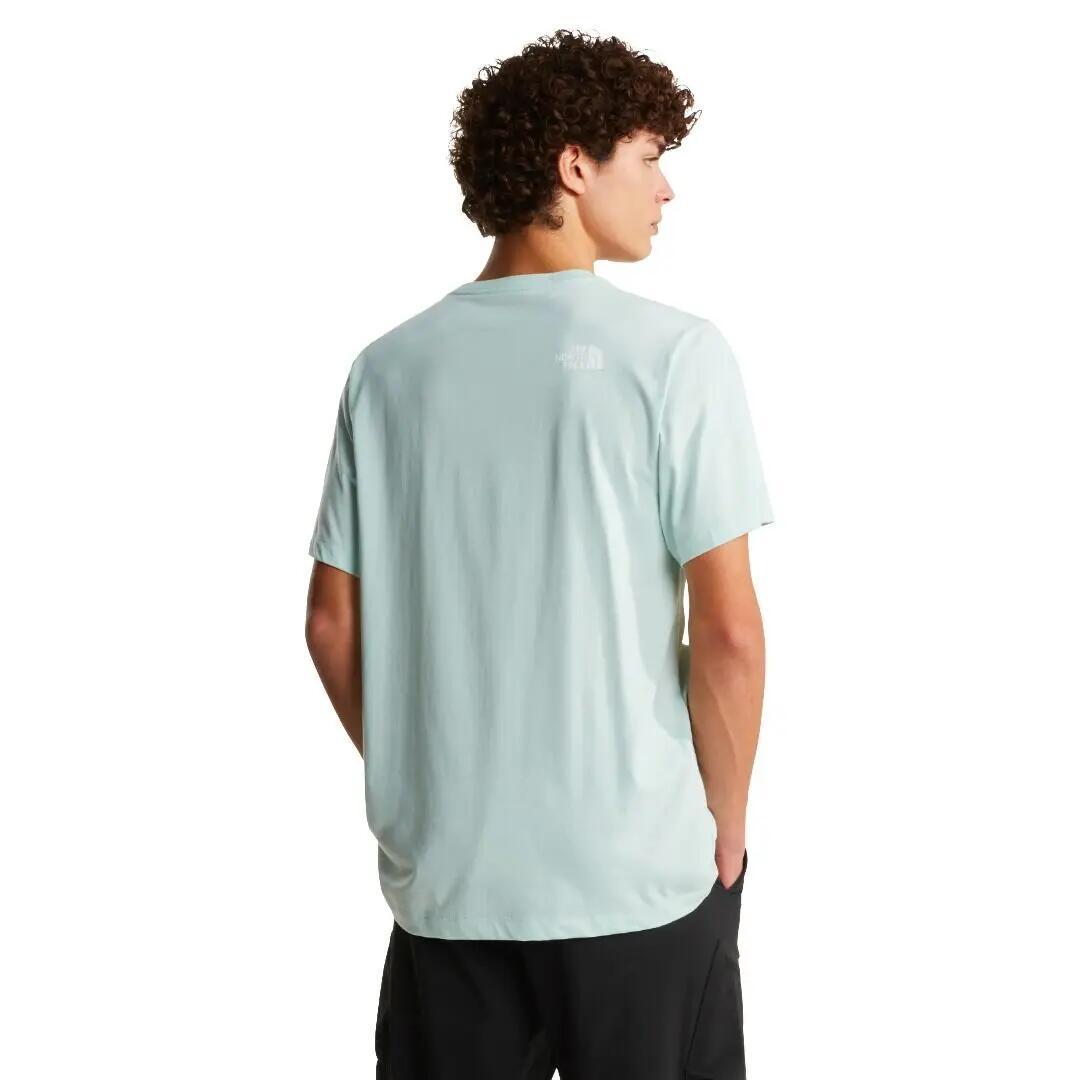 Camiseta Azul The North Face recta Half Dome Evolution Opal Frost Sencilla y Di 4/5