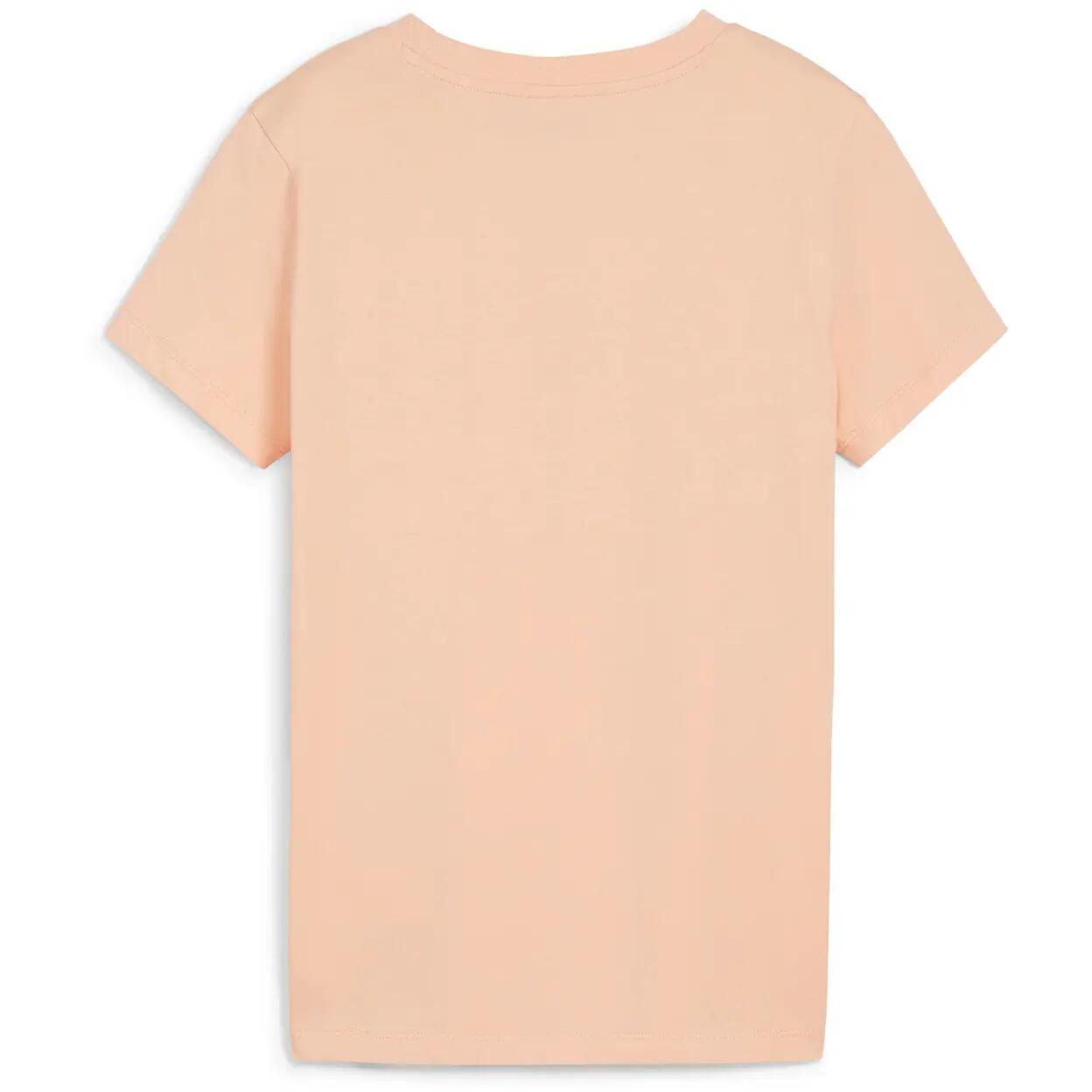 T-Shirt Puma Classics Shiny Logo Tee S, Orange, Damen 2/2