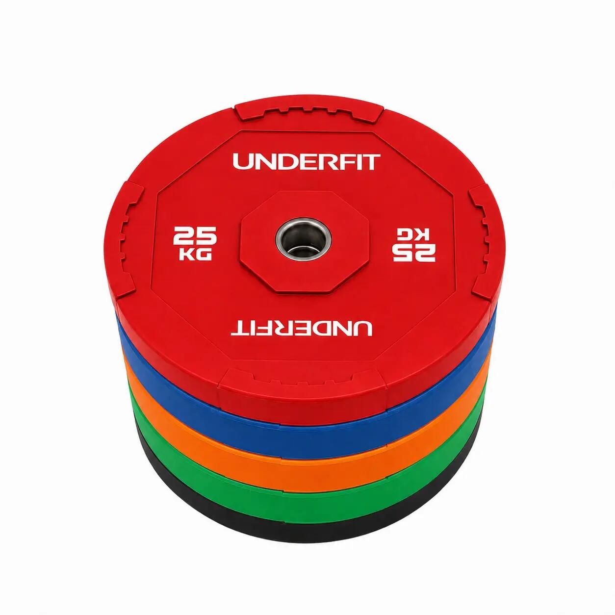 Obciążenie olimpijskie bumper 25 kg UNDERFIT Interlock 5/6