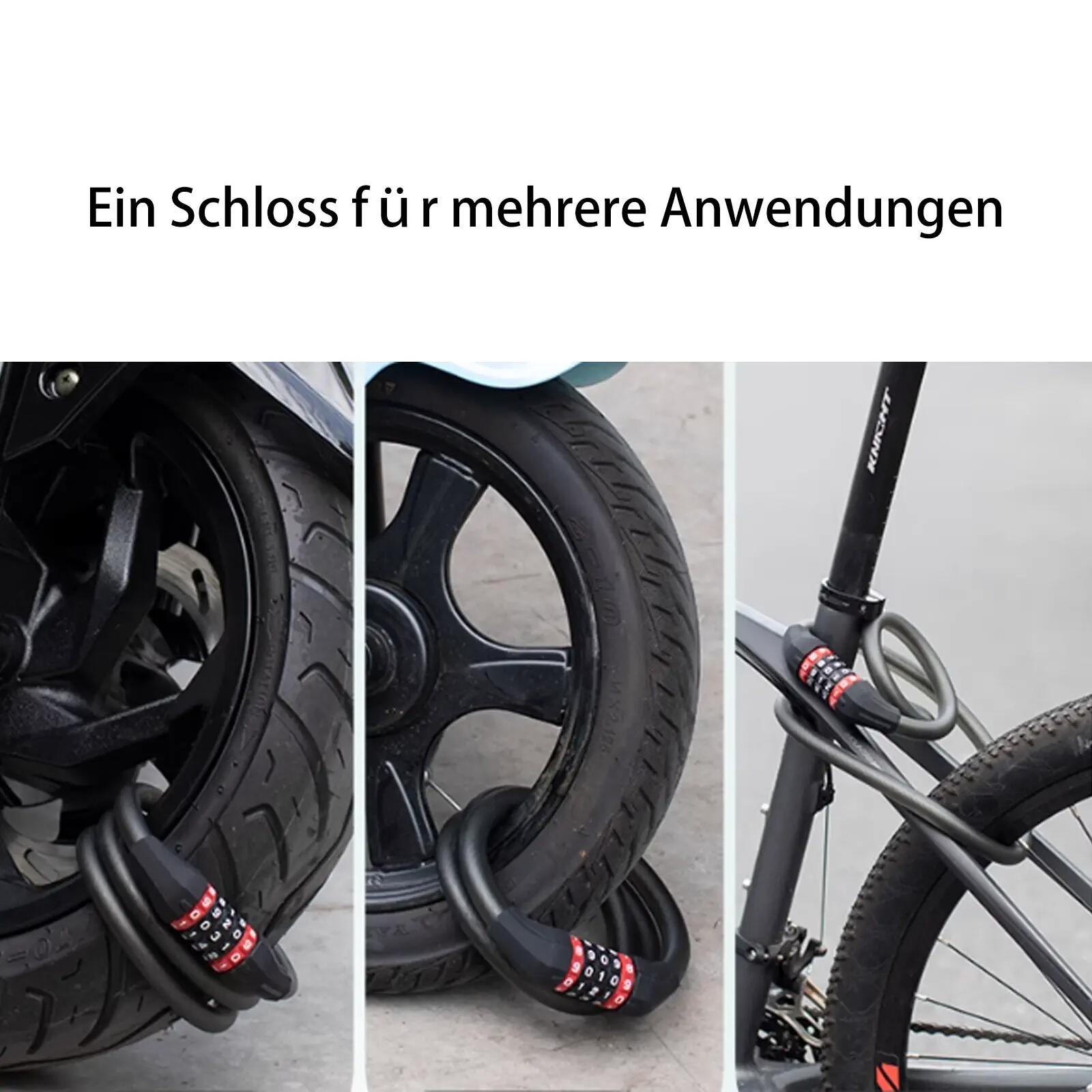 ROCKBROS Fahrradschloss 4-Digit Zahlenschloss Kabelschloss 6/7