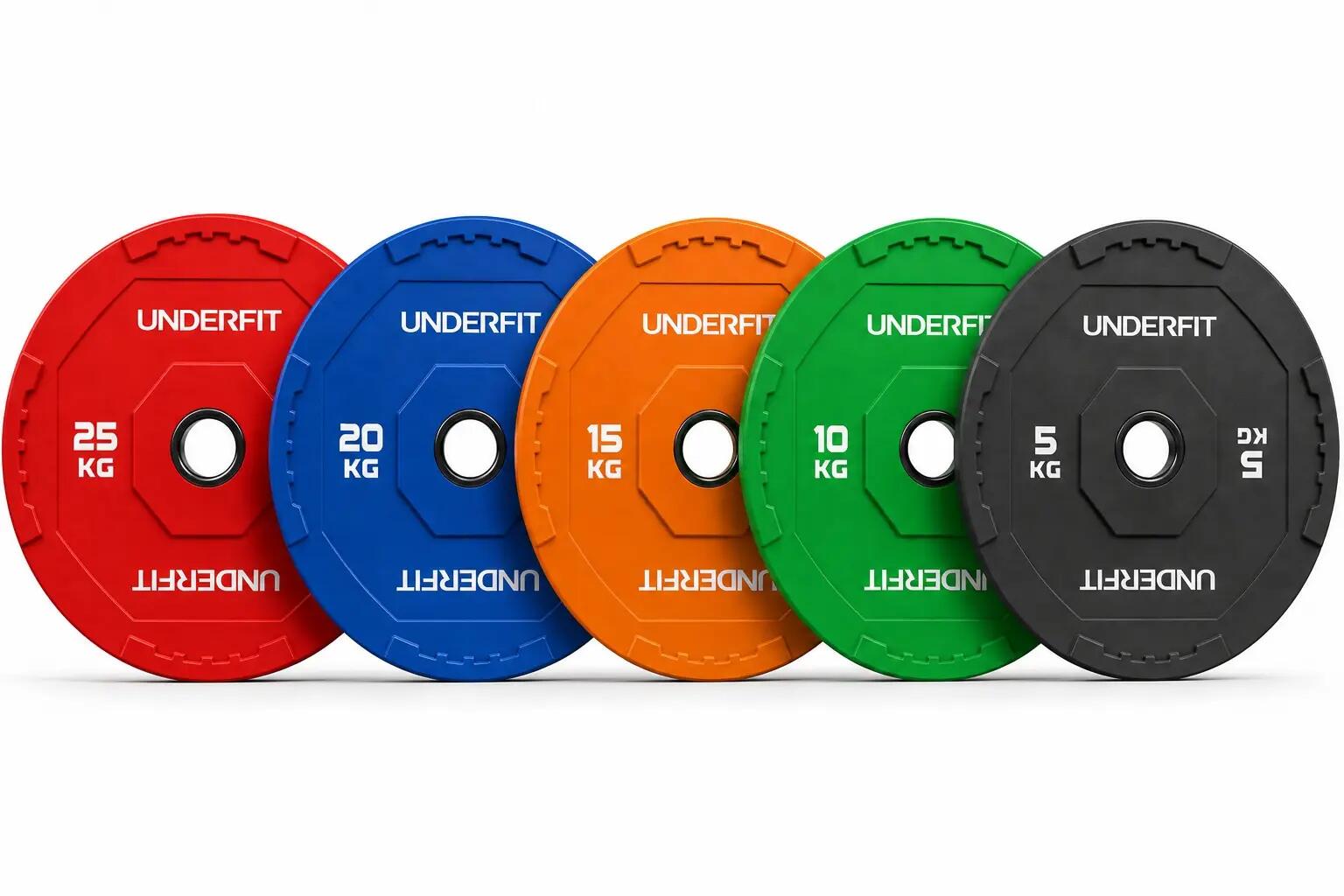 Obciążenie olimpijskie bumper 10 kg UNDERFIT Interlock 2/5