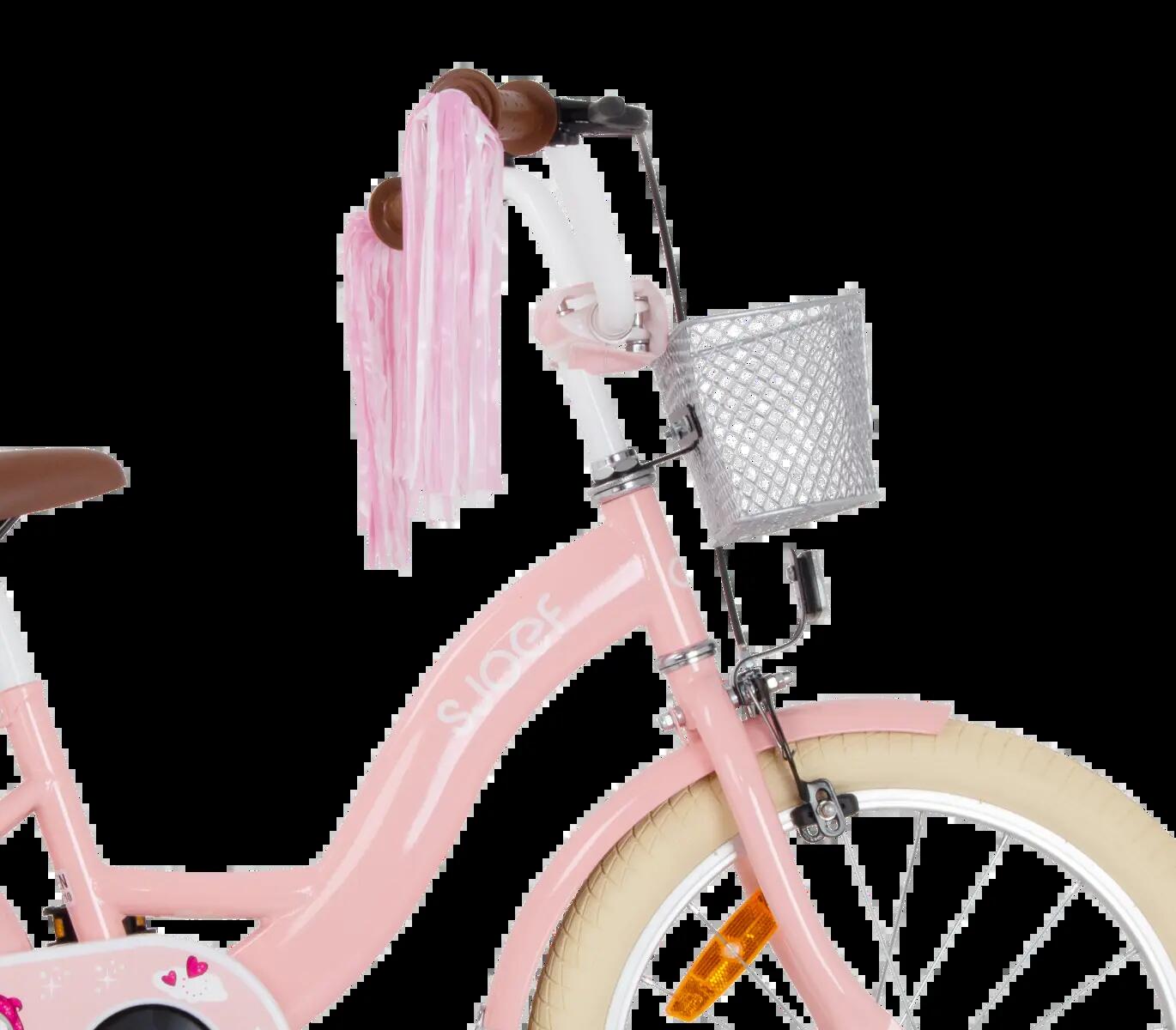 Dolly Meisjesfiets 18 inch - Kinderfiets 5-7 jaar - Fiets & Standaard – Roze 7/7