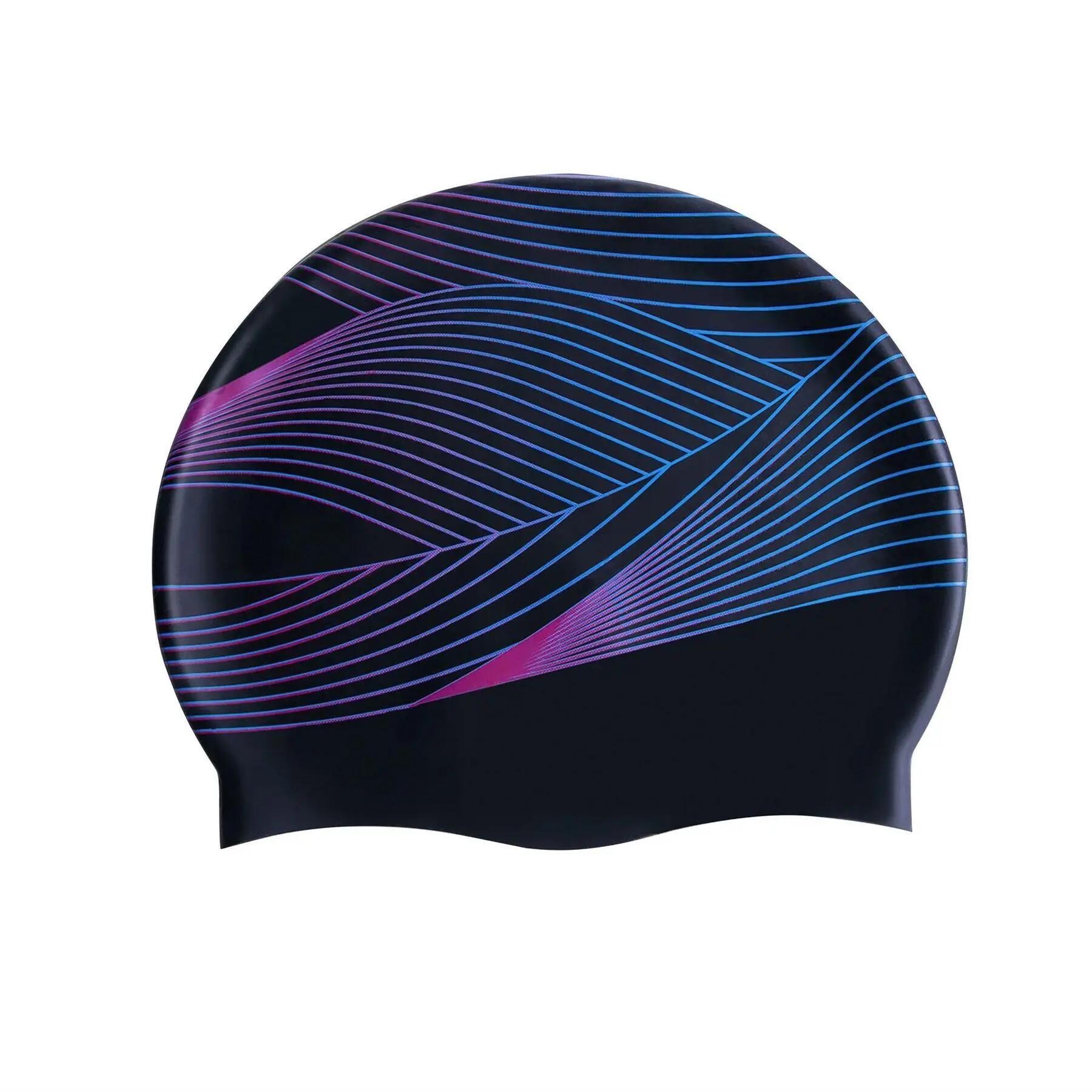 Cuffia Da Nuoto Logo Bambini Slazenger Nero Rosa Blu Stampa 2/5