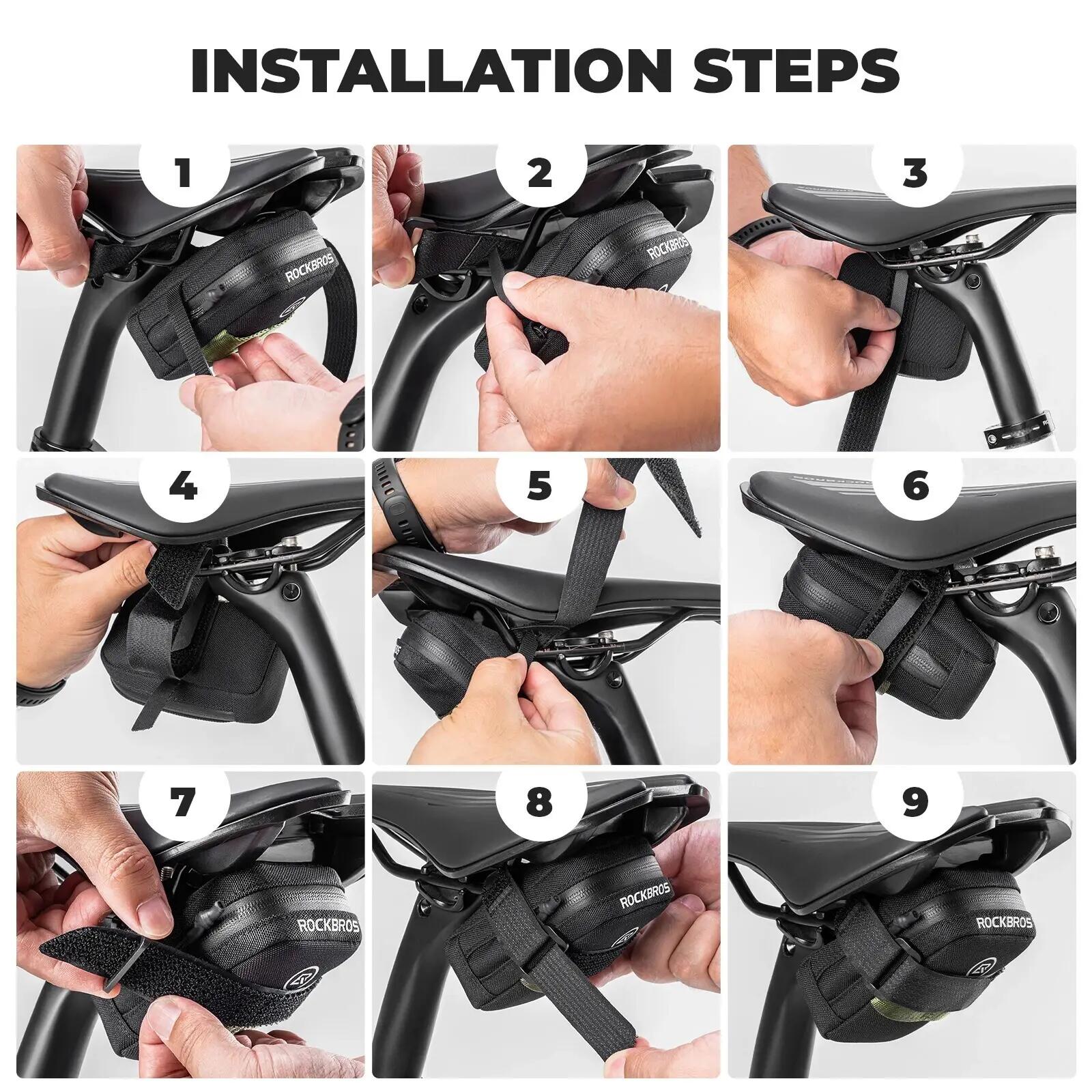 ROCKBROS Mini Fahrrad Satteltasche Tragbar 7/7