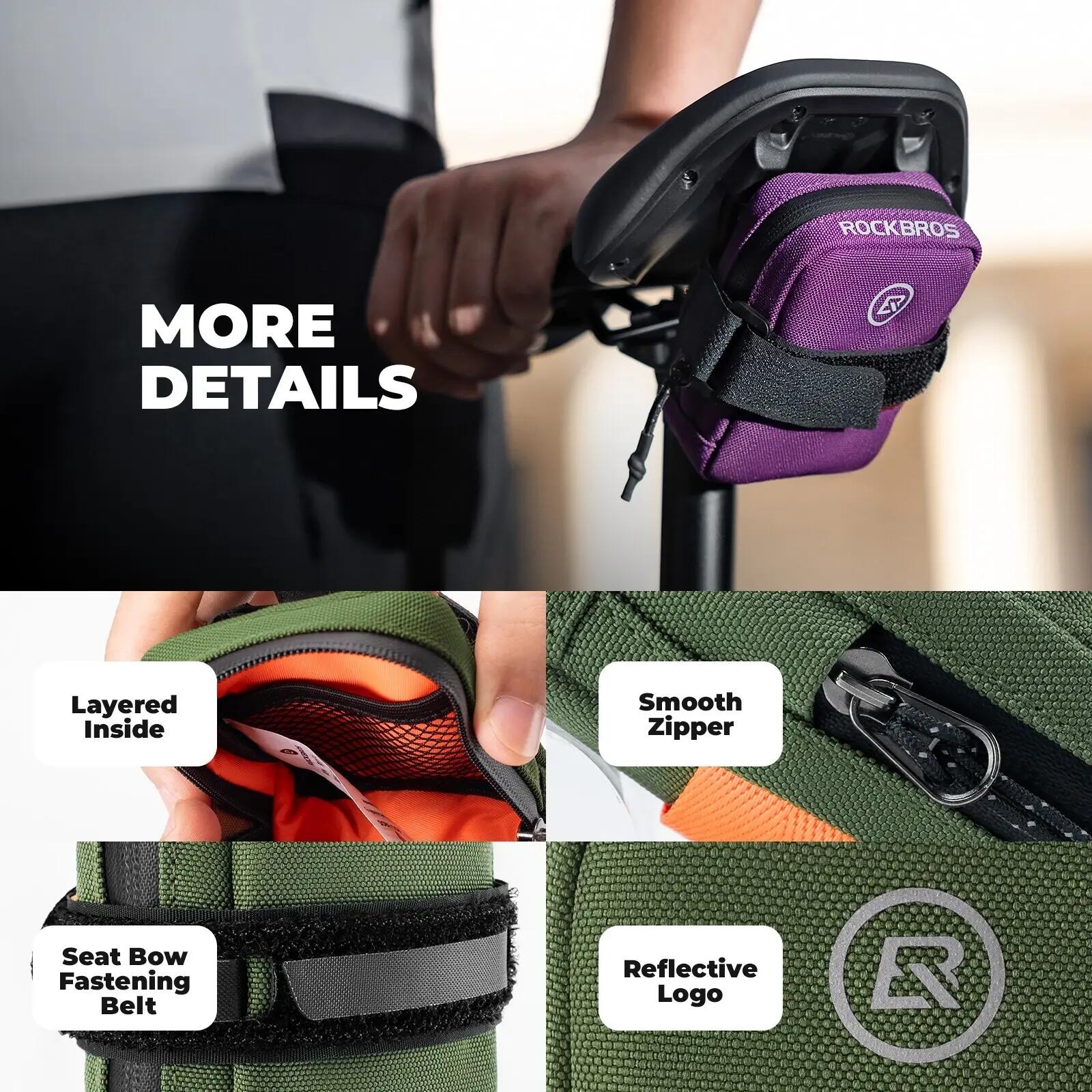 ROCKBROS Mini Fahrrad Satteltasche Tragbar 2/7
