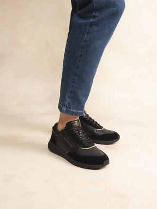 Chaussures - Running - Femme - Lacets + zip, cuir - JAZAZIP - Anthracite