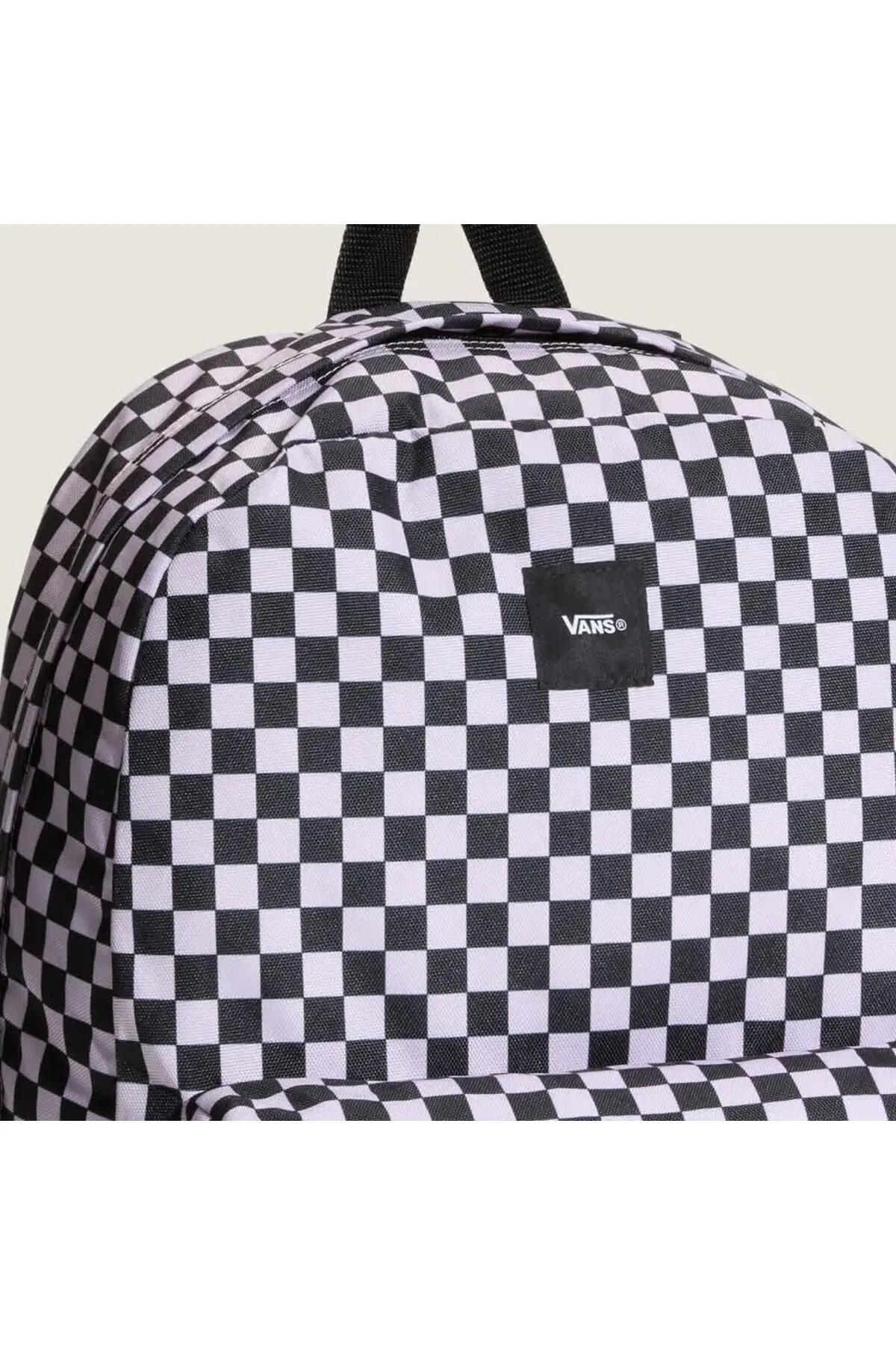 Mochila Vans De Cuadros Negro y Rosa Old Skool Check Pale Peta - Diseño Icónico 5/5