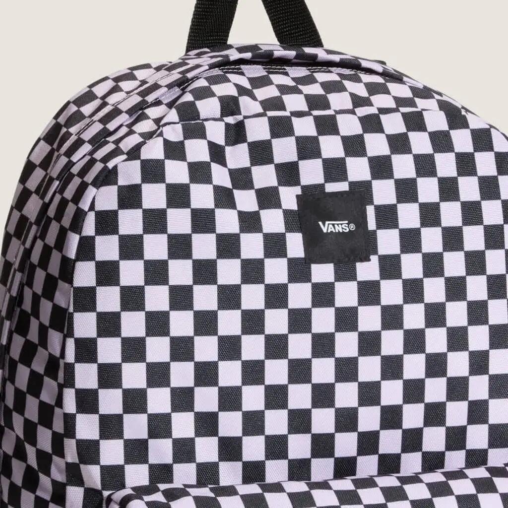 Mochila Vans De Cuadros Negro y Rosa Old Skool Check Pale Peta - Diseño Icónico 3/5