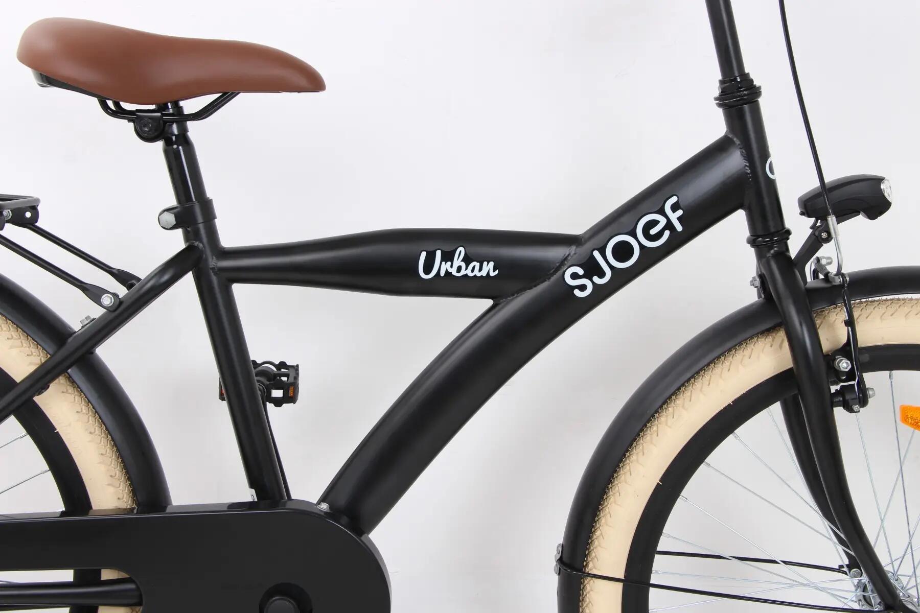 SJOEF Urban Jongensfiets 24 inch - Mat Zwart 7/7
