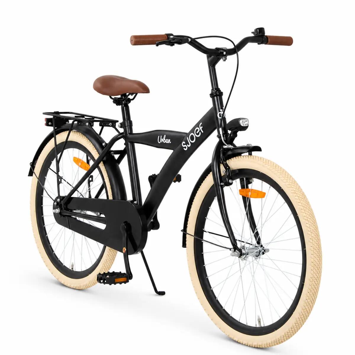 SJOEF Urban Jongensfiets 24 inch - Mat Zwart 6/7