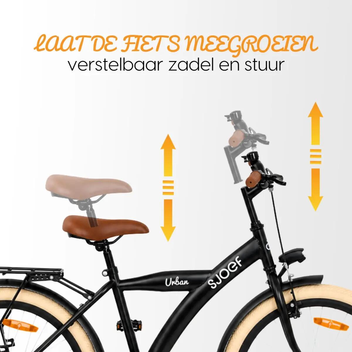 SJOEF Urban Jongensfiets 24 inch - Mat Zwart 3/7