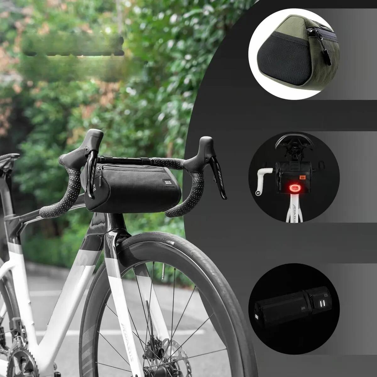 Bolsa de guidão e selim para bicicleta com alça de ombro ROCKBROS 3/3