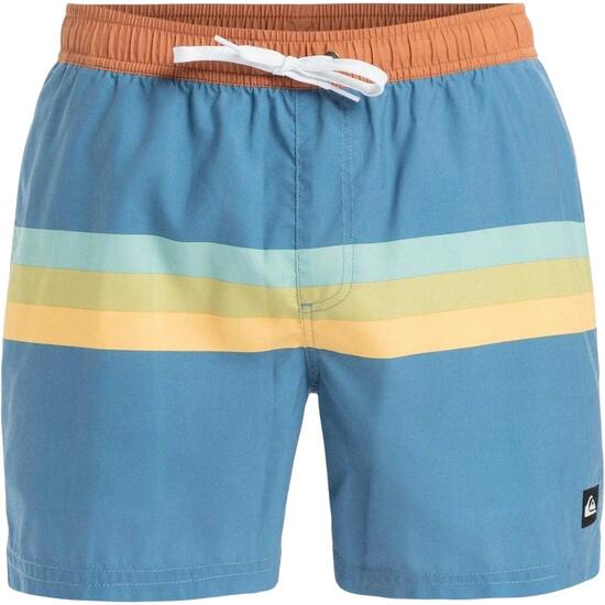 Short De Bain Motif/style À Rayures Homme (Bleu Gris)