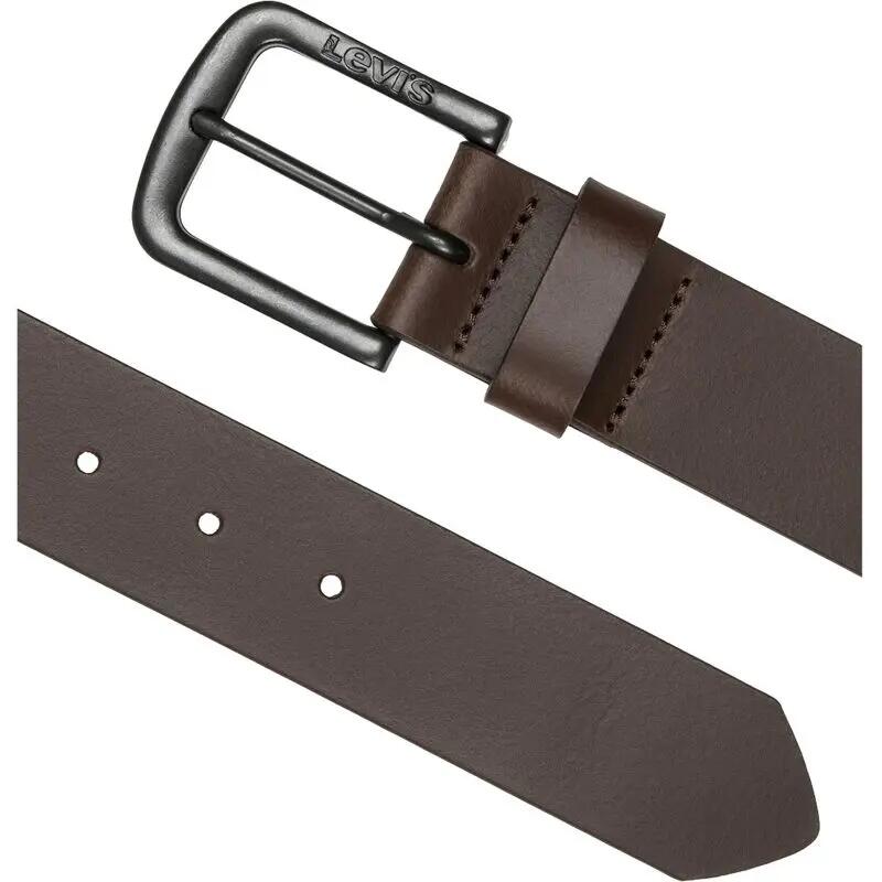 Cinturón de Cuero Marrón Levis Belt Harness Buckle Brown Con Hebilla Metálica S 2/4